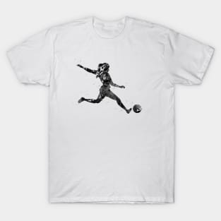 Woman footballer soccer player T-Shirt